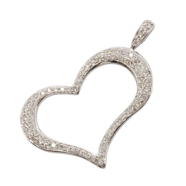 18K白金 愛心鑽石 墜飾【JEWELRY 無品牌珠寶】 Diamond 4.5g