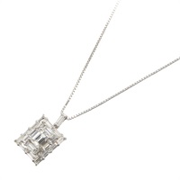 PT900鉑金 鑽石 墜飾 PT850鉑金 項鍊【JEWELRY 無品牌珠寶】 Diamond 4.3g