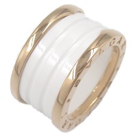 18K玫瑰金 白色 陶瓷 B.zero1 戒指 51【BVLGARI 寶格麗】