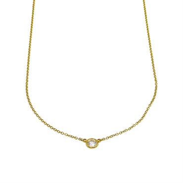 18K 黃金 By The Yard 鑽石 項鍊【Tiffany & Co 蒂芬妮】