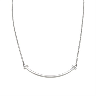 18K 白金 T Smile 項鍊【TIFFANY＆CO. 蒂芙尼】