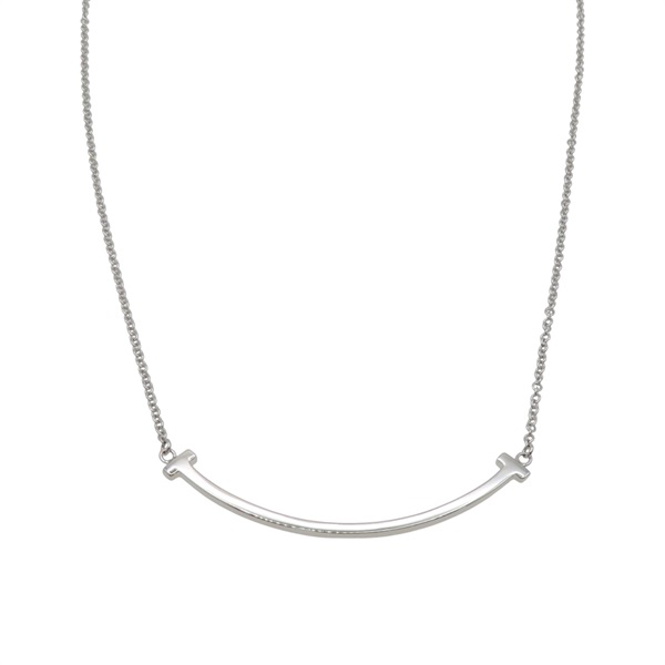 18K 白金 T Smile 項鍊【TIFFANY＆CO. 蒂芙尼】