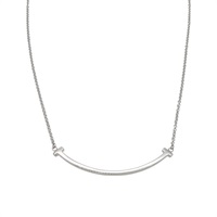 18K 白金 T Smile 項鍊【TIFFANY＆CO. 蒂芙尼】