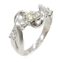PT900鉑金 鑽石 戒指 16.5【JEWELRY 無品牌珠寶】
