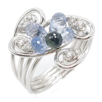 藍寶石 鑽石 戒指 13..5【JEWELRY 無品牌珠寶】 Sapphire 5.5g