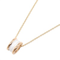 18K玫瑰金 白色陶瓷 B.zero1 項鍊【BVLGARI 寶格麗】 346082