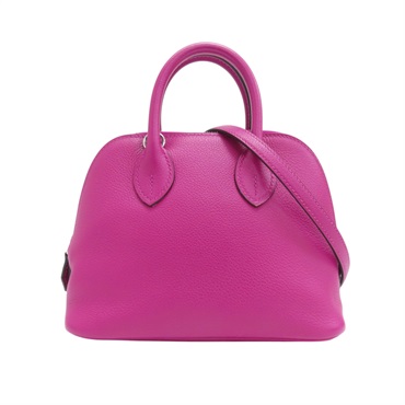 玫瑰紫 Evercolor 皮革 Bolide 1923 Mini 柏莉包 兩用包 C刻【HERMES 愛馬仕】 075180CK