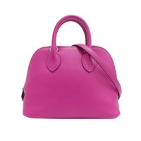 玫瑰紫 Evercolor 皮革 Bolide 1923 Mini 柏莉包 兩用包 C刻【HERMES 愛馬仕】 075180CK