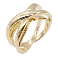 18K黃金 Infinity Double Cross 戒指【Tiffany & Co 蒂芬妮】