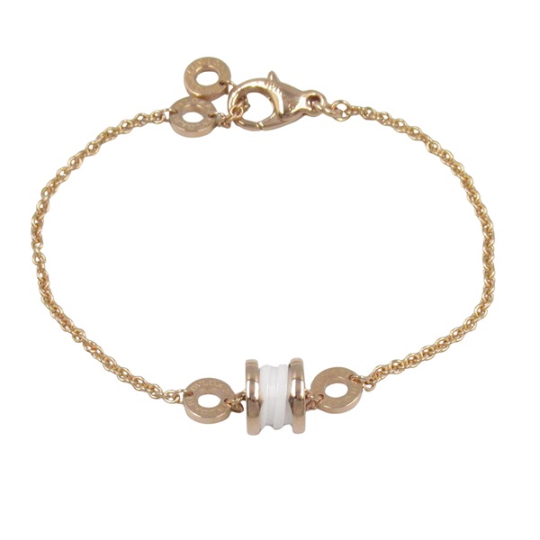 18K玫瑰金 白色 陶瓷 B.zero1 手環【BVLGARI 寶格麗】