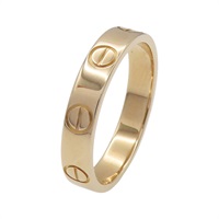 18K玫瑰金 Mini Love 戒指 #48【Cartier 卡地亞】
