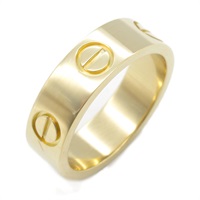 18K黃金 Love 戒指 50【Cartier 卡地亞】