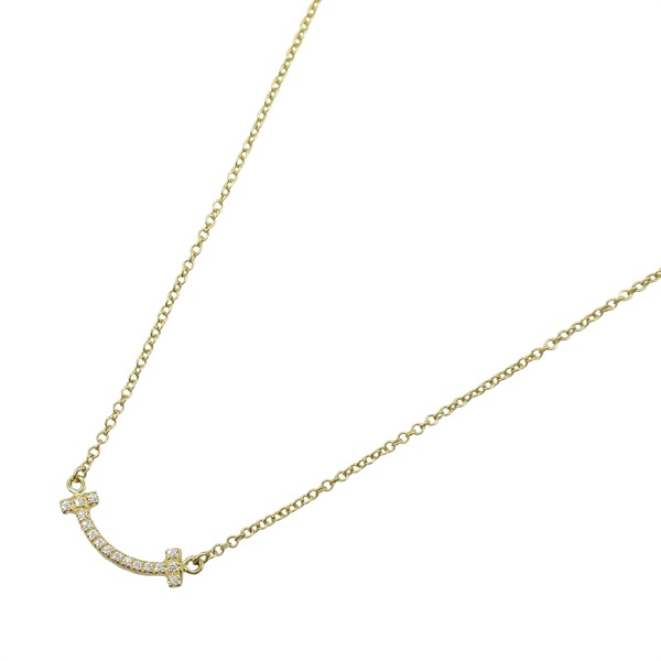 Tiffany T Smile 微笑項鍊 18K黃金 鑽石 迷你【Tiffany & Co 蒂芬妮】
