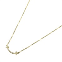 Tiffany T Smile 微笑項鍊 18K黃金 鑽石 迷你【Tiffany & Co 蒂芬妮】