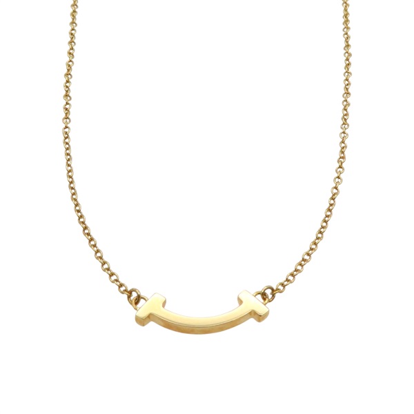 18K玫瑰金 T smile mini 項鍊【Tiffany＆Co 蒂芬妮 】