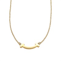 18K玫瑰金 T smile mini 項鍊【Tiffany＆Co 蒂芬妮 】