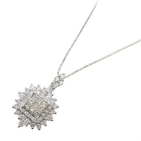 18K白金 鑽石 項鍊【JEWELRY 無品牌珠寶】 Diamond 4.9g