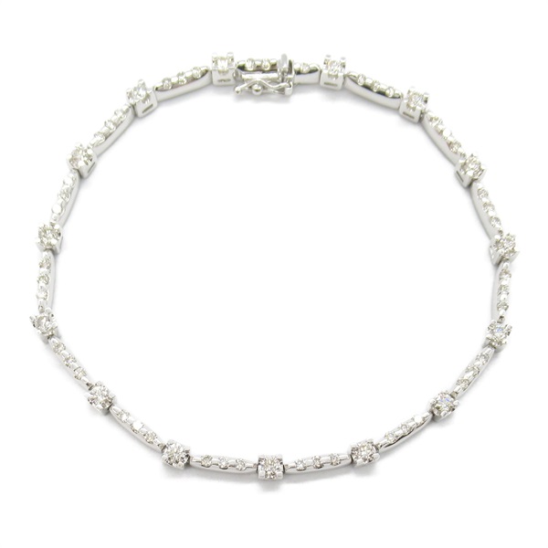 18K白金 鑽石 手鍊【JEWELRY 無品牌珠寶】 Diamond 15.2g