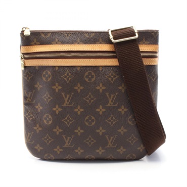 棕色 原花帆布 Pochette Bosphore 肩背包【LOUIS VUITTON LV 路易威登】 M40044