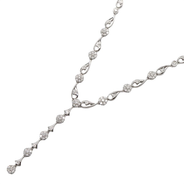 18K白金 鑽石 項鍊【JEWELRY 無品牌珠寶】