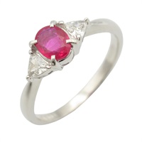 0.41ct紅寶石 0.19ct鑽石 PT900鉑金 戒指【JEWELRY 無品牌珠寶】 Ruby 3.3g