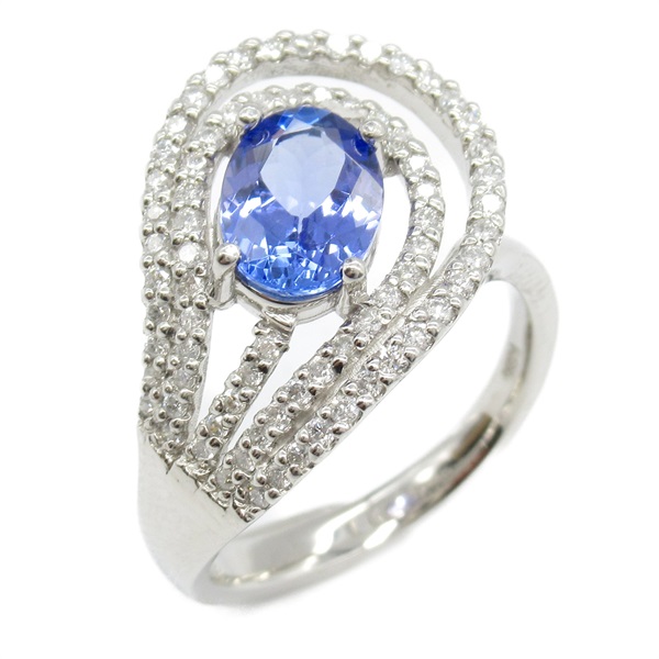 PT900鉑金 坦桑石 戒指 11【JEWELRY 無品牌珠寶】 Tanzanite 6.5g