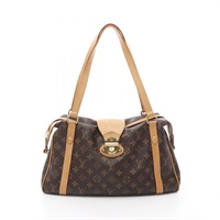 棕色 原花 帆布 Stresa PM 肩背包【LOUIS VUITTON LV 路易威登】 M51186