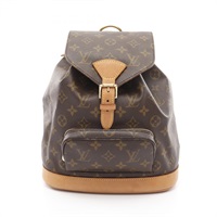 棕色 原花 帆布 Montsouris MM 後背包【LOUIS VUITTON LV 路易威登】 M51136