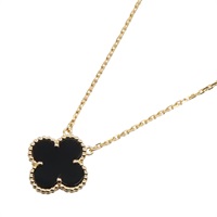 Vintage Alhambra 18K 黃金 黑瑪瑙 吊墜項鍊【Van Cleef ＆ Arpels 梵克雅寶】