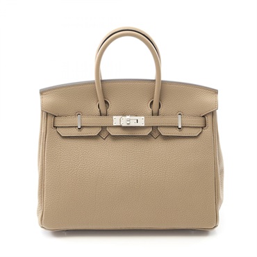 米色 Togo牛皮 Birkin 25 柏金包 手提包 B刻 銀扣【HERMES 愛馬仕】