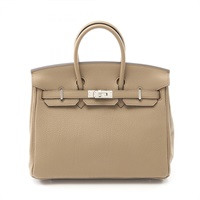 米色 Togo牛皮 Birkin 25 柏金包 手提包 B刻 銀扣【HERMES 愛馬仕】