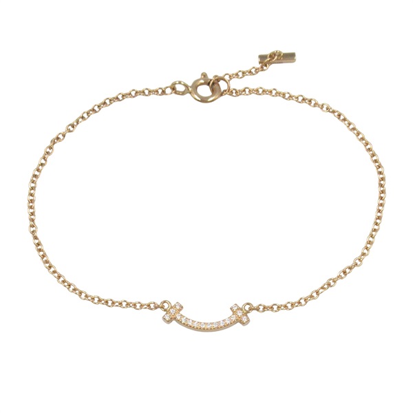 18K黃金 鑽石 Tiffany T Smile 微笑手鍊【Tiffany & Co 蒂芬妮】