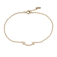 18K黃金 鑽石 Tiffany T Smile 微笑手鍊【Tiffany & Co 蒂芬妮】