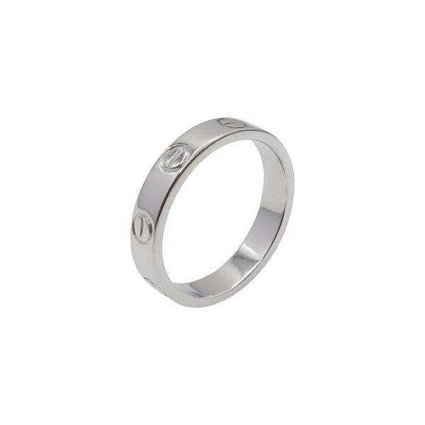18K 白金 Mini Love 戒指 #51【Cartier 卡地亞】