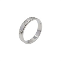 18K 白金 Mini Love 戒指 #51【Cartier 卡地亞】