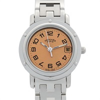 粉色錶盤 不鏽鋼 Clipper 腕錶【HERMES 愛馬仕】 CL4.210