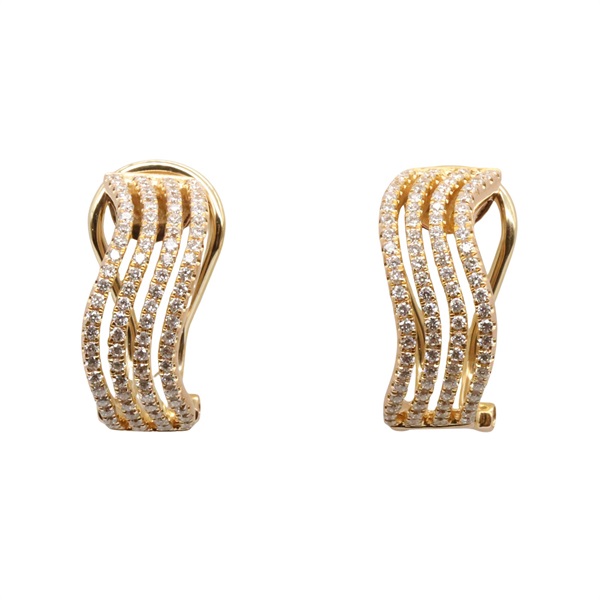 18K玫瑰金 鑽石 耳環【JEWELRY 無品牌珠寶】 Diamond 6.1g