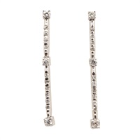 鑽石 18K白金 耳環【JEWELRY 無品牌珠寶】 Diamond 2.1g