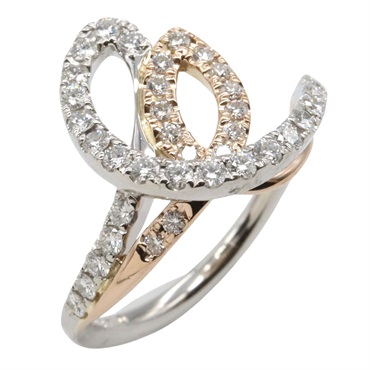 0.48ct鑽石 PT900鉑金 18K玫瑰金 戒指【JEWELRY 無品牌珠寶】 Diamond 5.3g