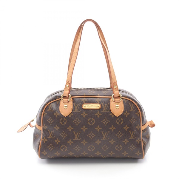 棕色 原花 帆布 Montorgueil PM 肩背包【LOUIS VUITTON LV 路易威登】 M95565