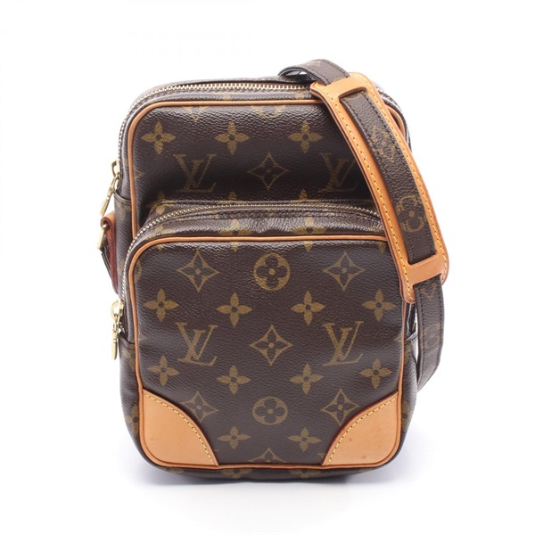 棕色 原花 PVC塗層帆布 Amazon 肩背包【LOUIS VUITTON LV 路易威登】 M45236