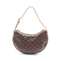 棕色 原花 帆布 Croissant MM 肩背包【LOUIS VUITTON LV 路易威登】 M51512