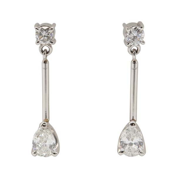 鑽石 PT950鉑金 耳環【JEWELRY 無品牌珠寶】 Diamond 2.4g