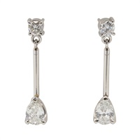 鑽石 PT950鉑金 耳環【JEWELRY 無品牌珠寶】 Diamond 2.4g