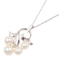 AKOYA 珍珠 14K白金 項鍊【MIKIMOTO 御木本】