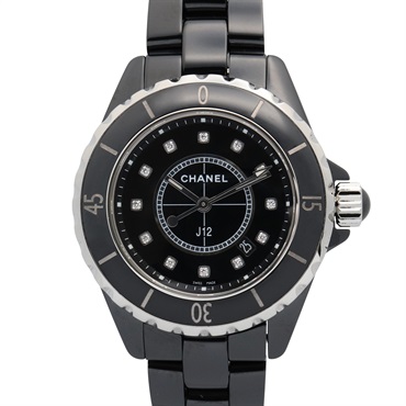 黑色錶盤 陶瓷 鑽石 不鏽鋼 J12 腕錶【CHANEL 香奈兒】 H5701