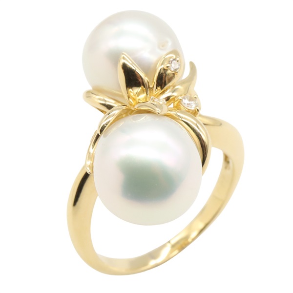 18K黃金 珍珠戒指 14.5【JEWELRY 無品牌珠寶】 Diamond 9.9g