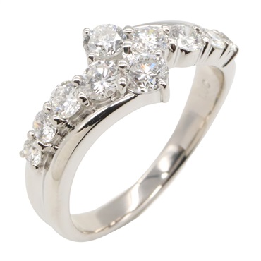 PT900鉑金 鑽石 戒指 12.5【JEWELRY 無品牌珠寶】