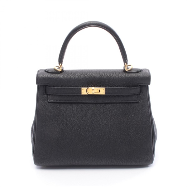 黑色 Togo牛革 Kelly 25 凱莉包 两用包 B刻 金扣【HERMES 愛馬仕】 044624CC