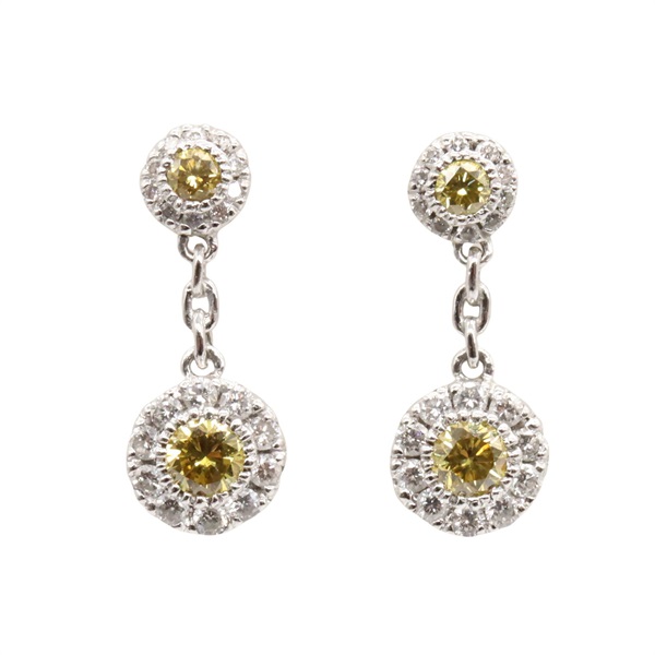 18K白金 鑽石耳環【JEWELRY 無品牌珠寶】 Diamond 3.2g